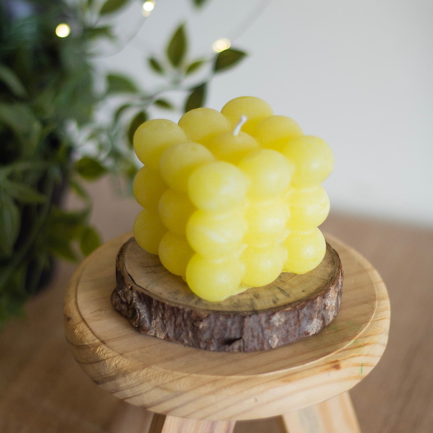 Yellow Bubble Scented Candle | Pack of 3