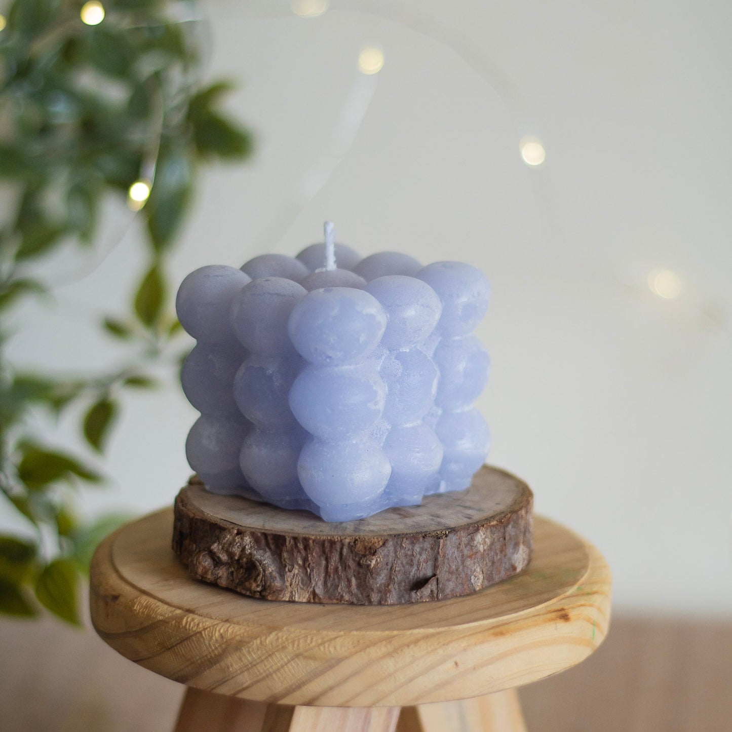 Pastel Blue Bubble Scented Candle | Pack of 3