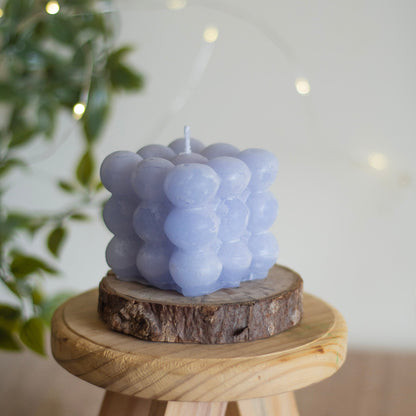 Pastel Blue Bubble Scented Candle | Pack of 3