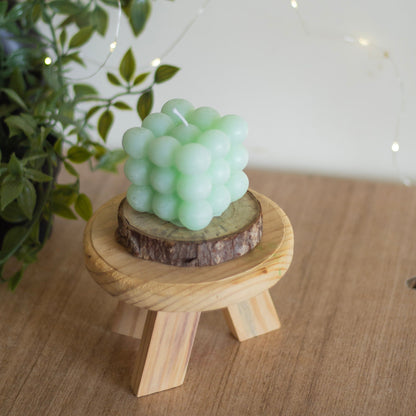 Mint Green Bubble Scented Candle | Pack of 3