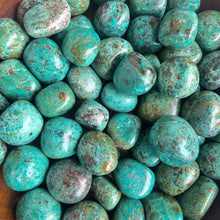 Load image into Gallery viewer, Superior quality Chrysocolla Tumble | Throat Chakra, Expression , Public Speaking