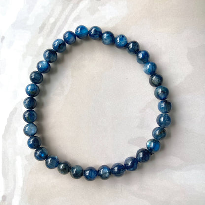 Kyanite Bead Bracelet - 6Mm Crystal & Stones