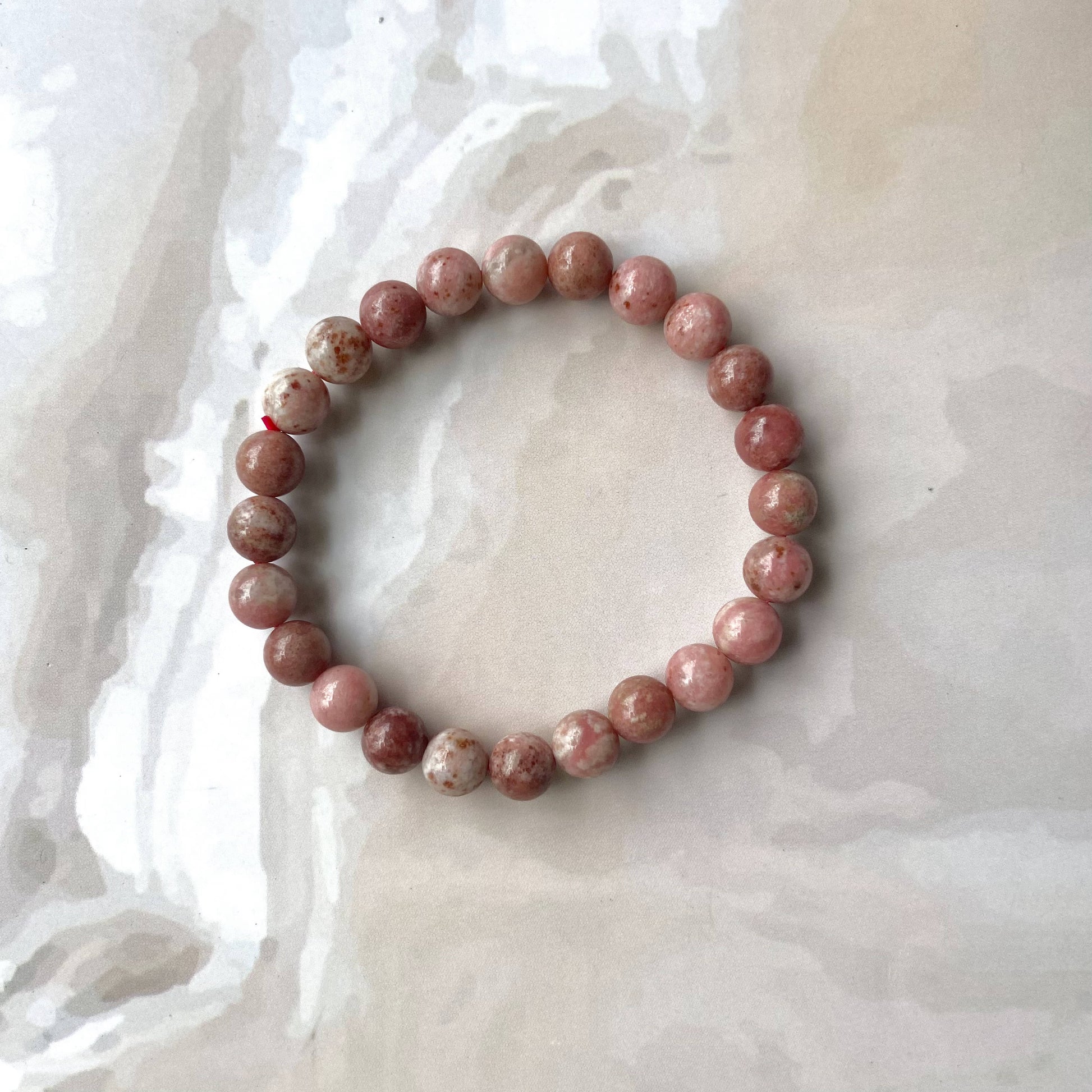 Thulite Bead Bracelet - 8Mm | Self-Love & Acceptance Crystal Stones