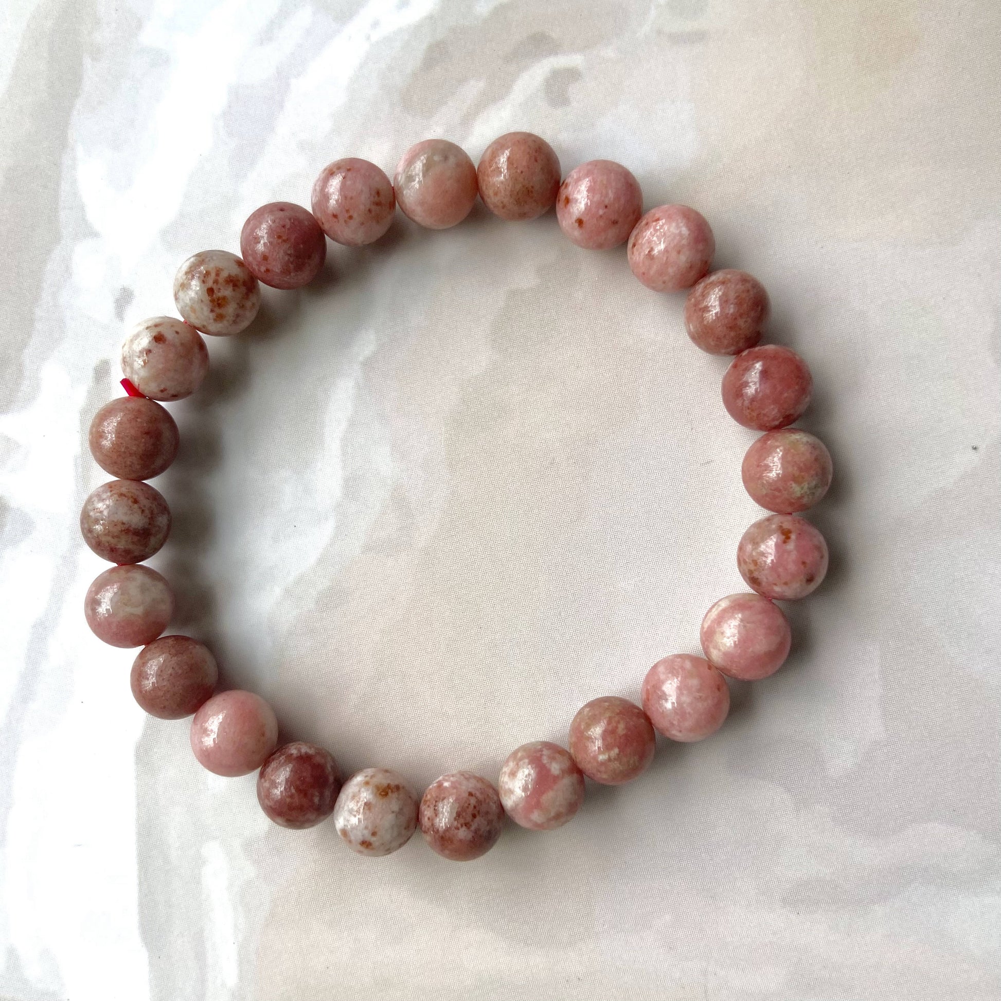 Thulite Bead Bracelet - 8Mm | Self-Love & Acceptance Crystal Stones