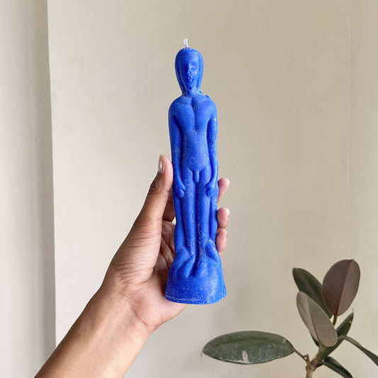Blue Male Figurine Candle Candles