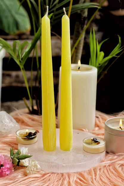 Yellow Taper Candle - Set Of 5