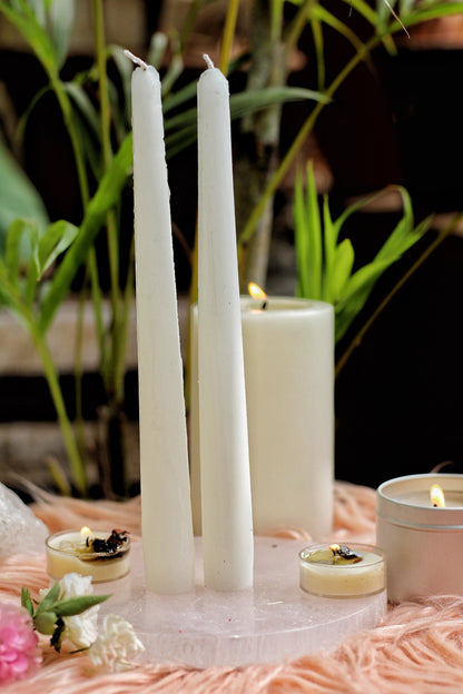 White Taper Candle - Set Of 5