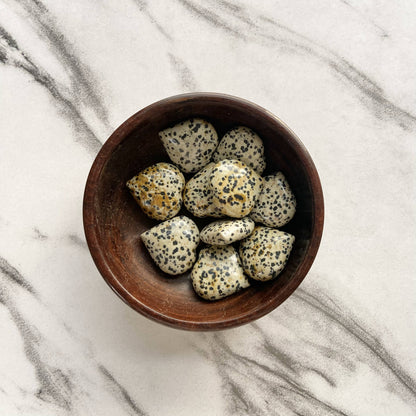 Dalmatian Jasper Mini Heart | Promotes Joy & Release Negativity Crystal Stones