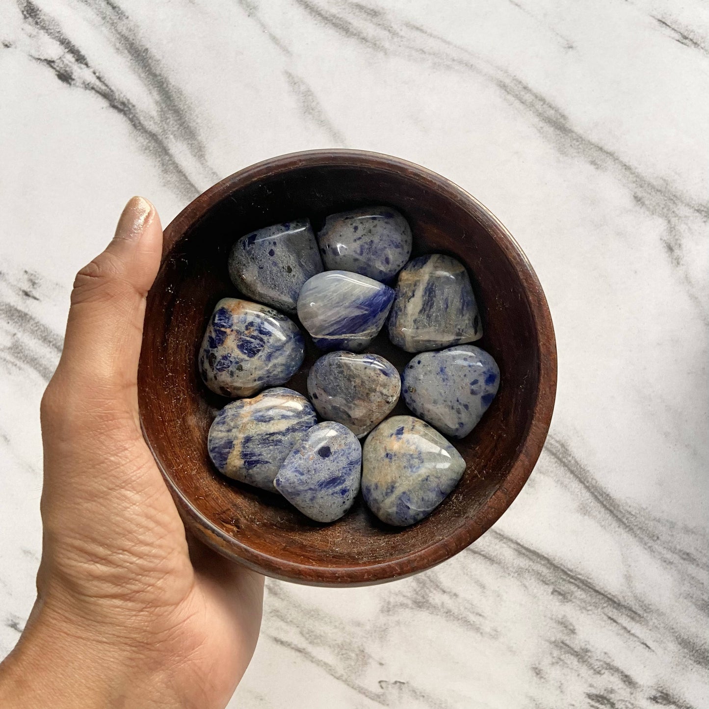 Sodalite Mini Hearts | Stone For Emotional Imbalances Crystal & Stones