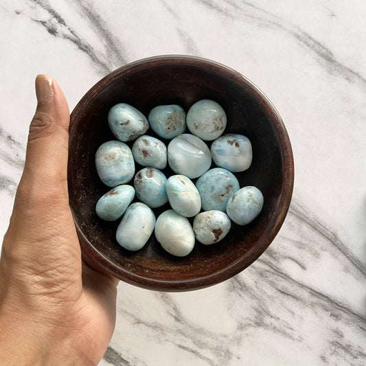 Larimar Crystal Tumble | Heals Physical & Mentally Stones