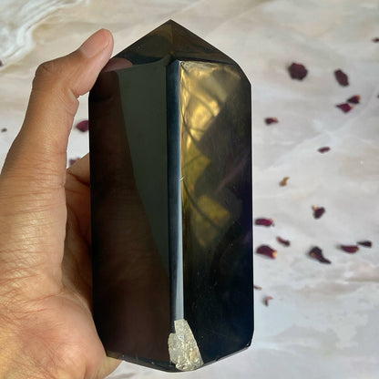 Black Obsidian Tower - 547 Gm | Protection & Grounding