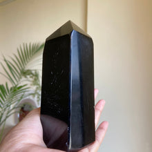 Load image into Gallery viewer, Black Obsidian XL Tower - 570 Gm | Protection &amp; Grounding