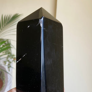 Black Obsidian XL Tower - 1.1 Kg | Protection & Grounding