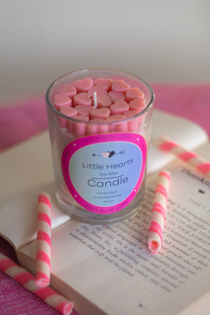 Little Hearts Soy Wax Scented Candle | 170 Gm