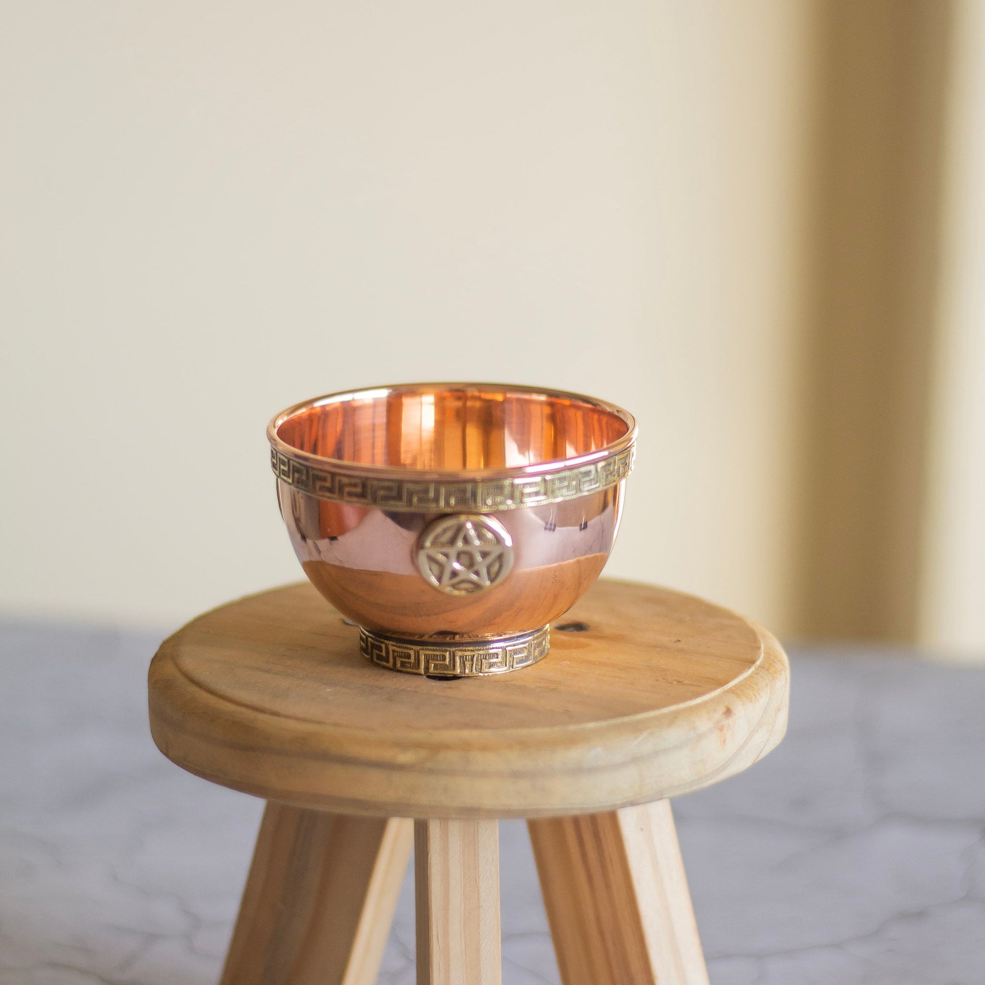 Small Pentacle Copper Offering Bowl Altarware | Altar