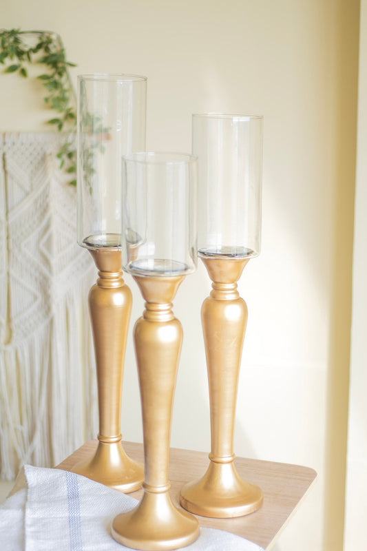 Extra Long Elegant Looking Candle Holder | Set Of 3 Home Decor