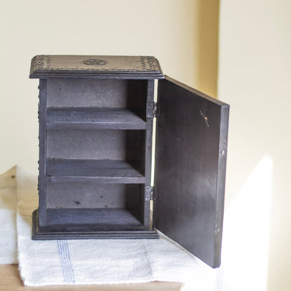 Black Wooden Altar Chest | Celtic Knot Cross Pentacle Altarware