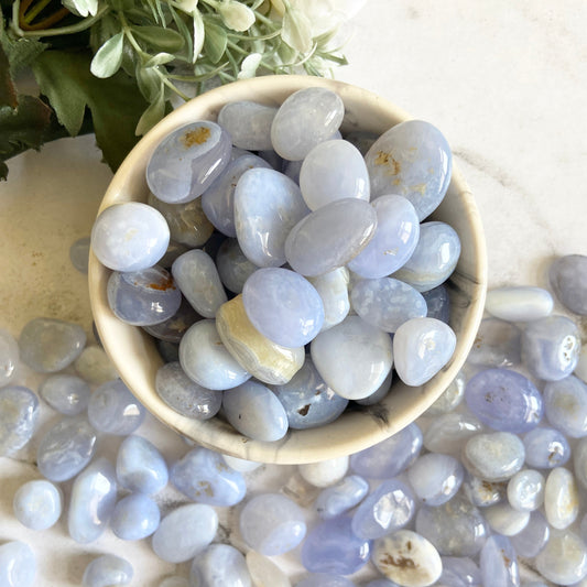 Blue Lace Agate Superior Quality | Tumble Stone Neutralise Anger Crystal & Stones