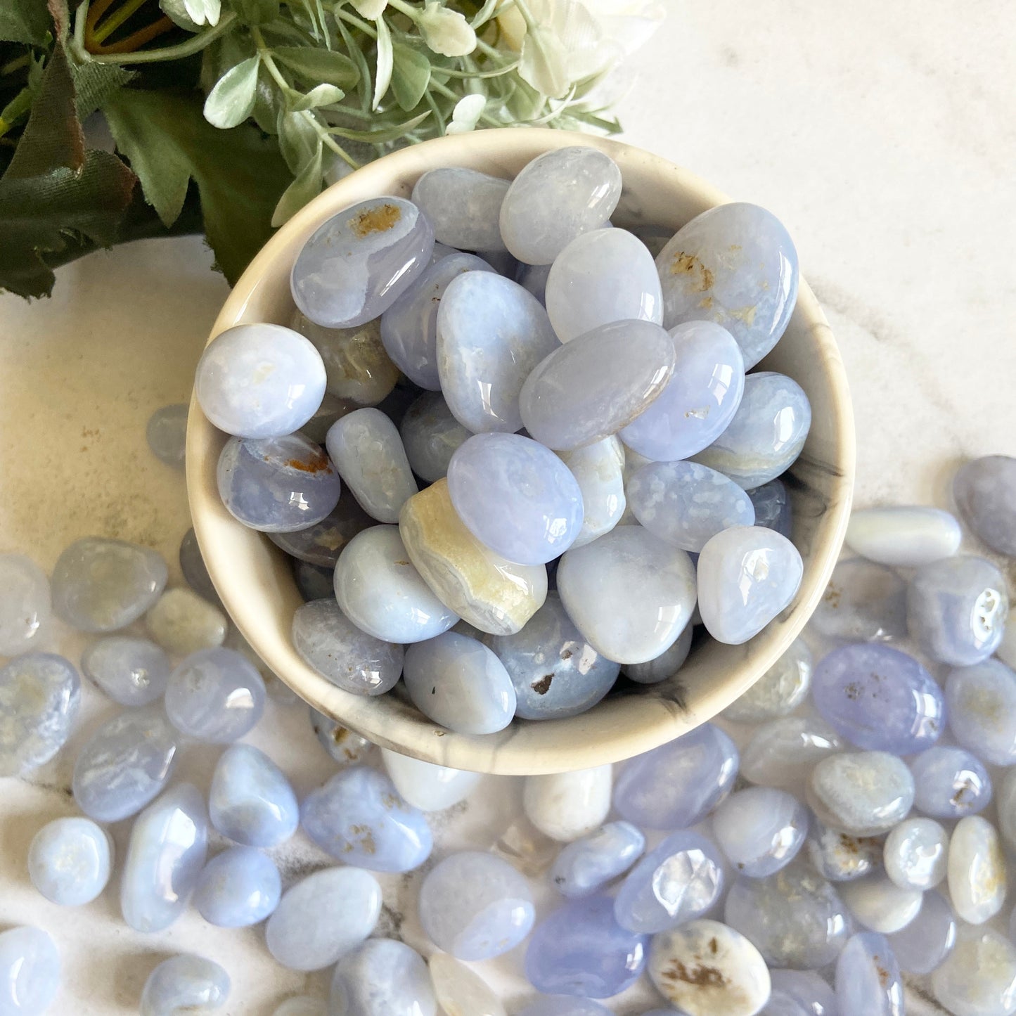 Blue Lace Agate Superior Quality | Tumble Stone Neutralise Anger Crystal & Stones