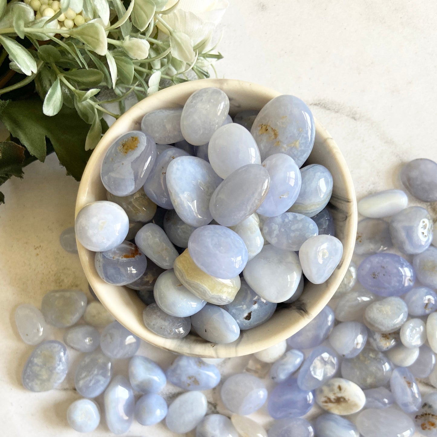 Blue Lace Agate Superior Quality | Tumble Stone Neutralise Anger Crystal & Stones