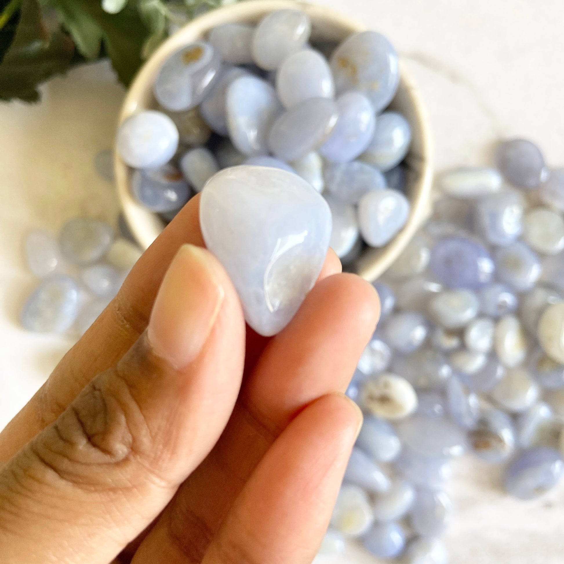 Blue Lace Agate Superior Quality | Tumble Stone Neutralise Anger Crystal & Stones