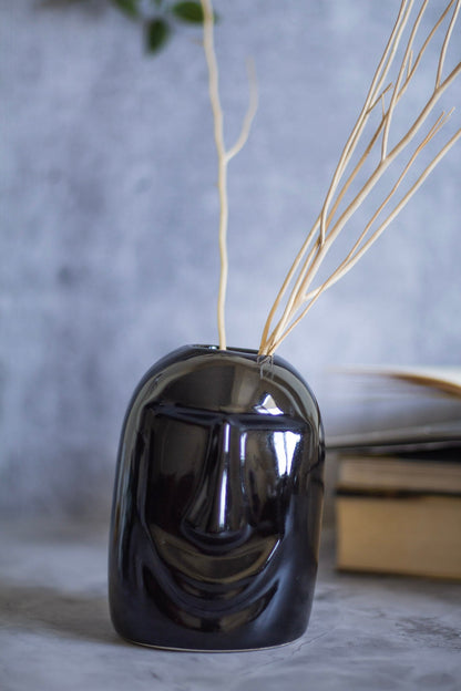 Creepy Face Ceramic Vase