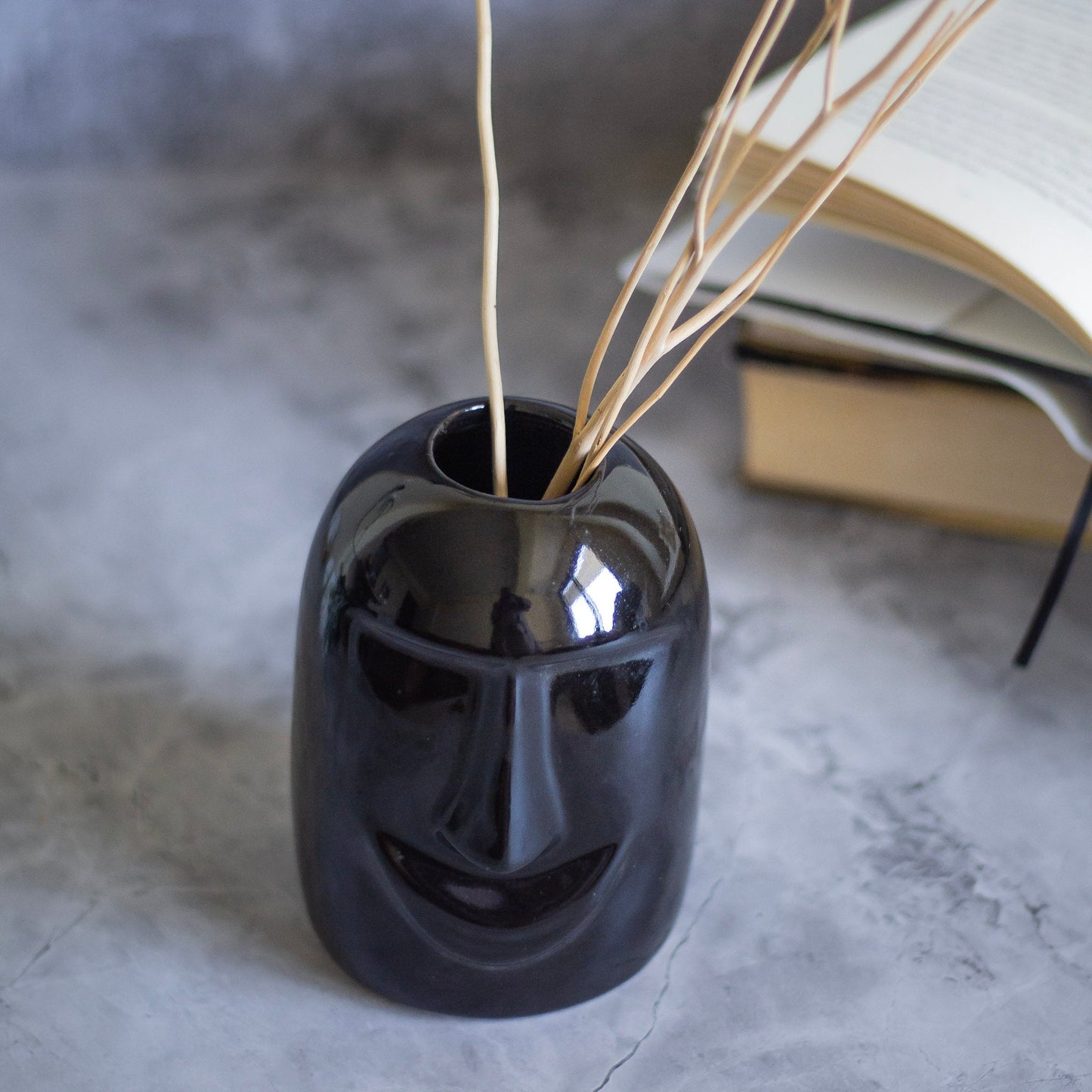 Creepy Face Ceramic Vase