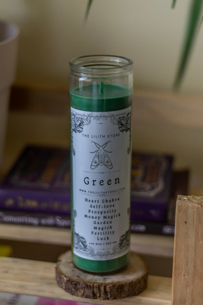 Green Tall Glass Candle | Soy Wax Candles