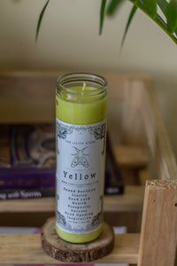 Yellow Tall Glass Candle | Soy Wax