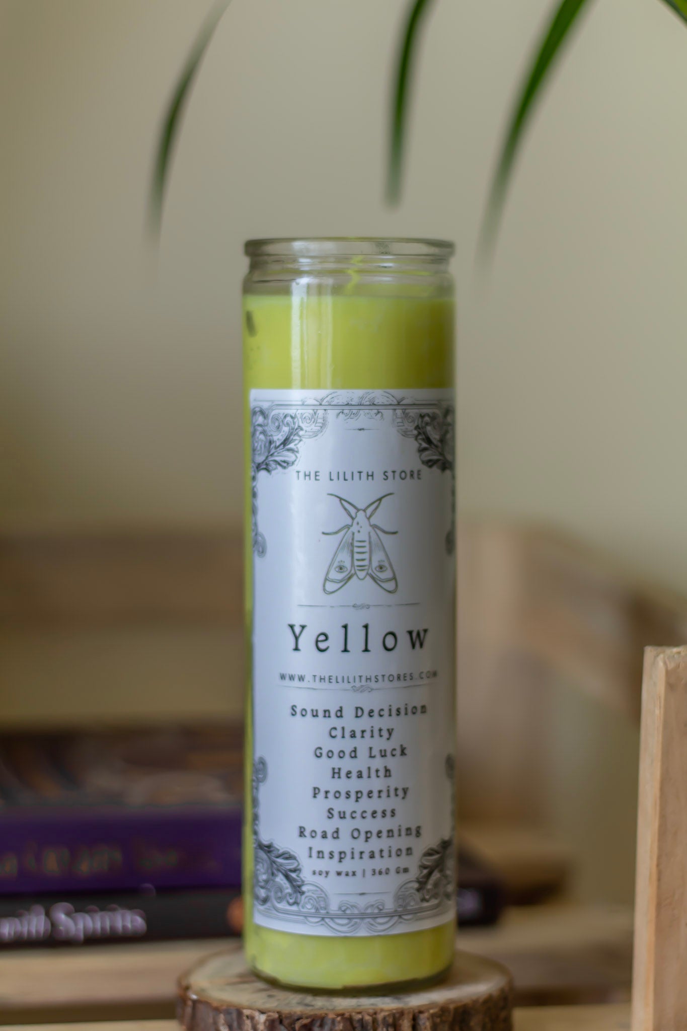 Yellow Tall Glass Candle | Soy Wax Candles