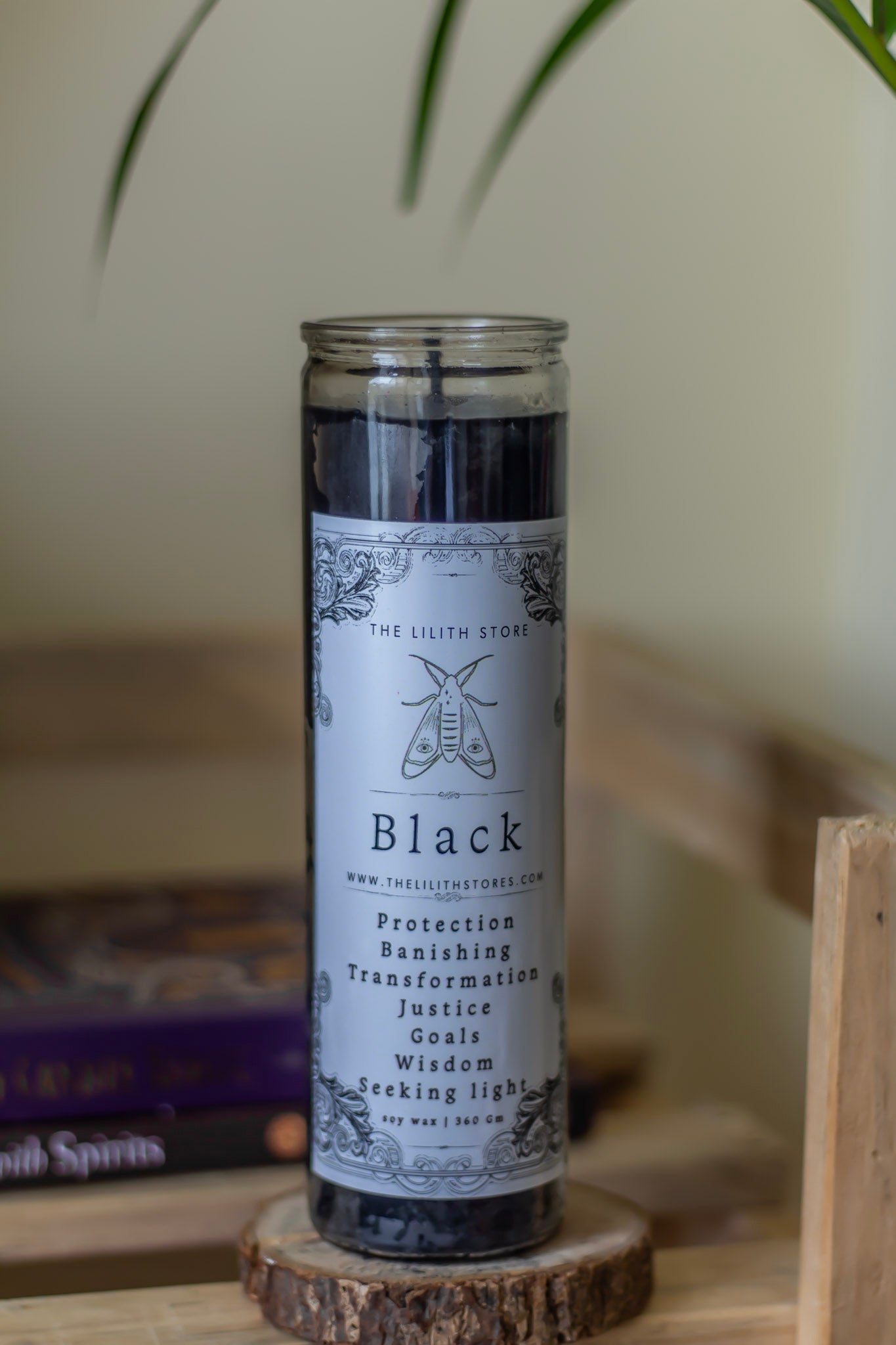 Black Tall Glass Candle | Soy Wax Candles
