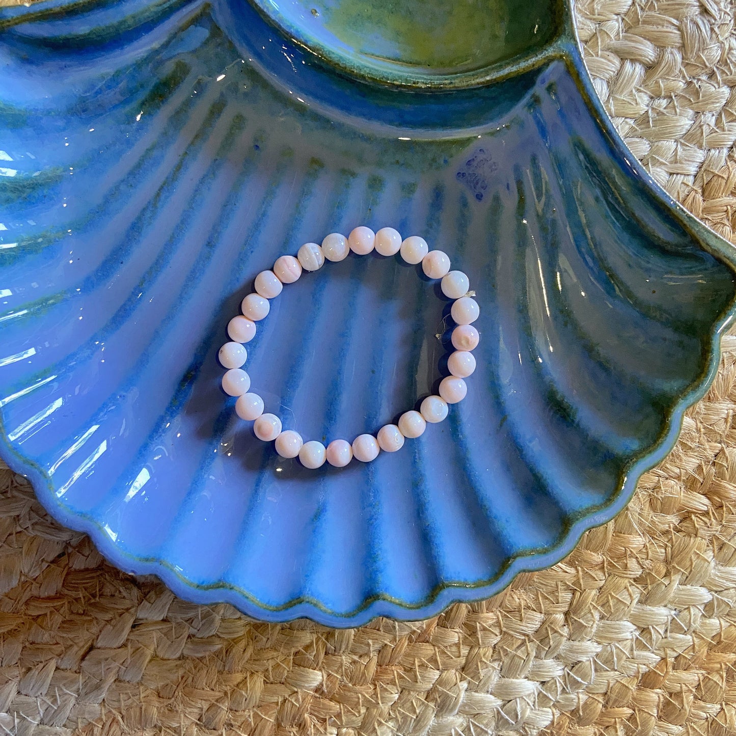 Pink Opal Bead Bracelet | Sooth Anxiety Crystal & Stones