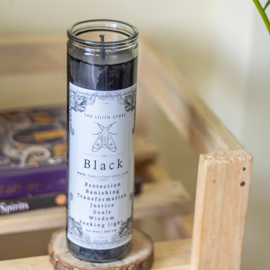 Black Tall Glass Candle | Soy Wax Candles