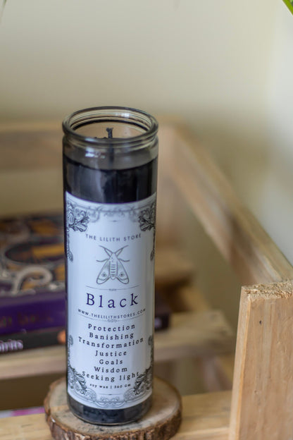 Black Tall Glass Candle | Soy Wax Candles