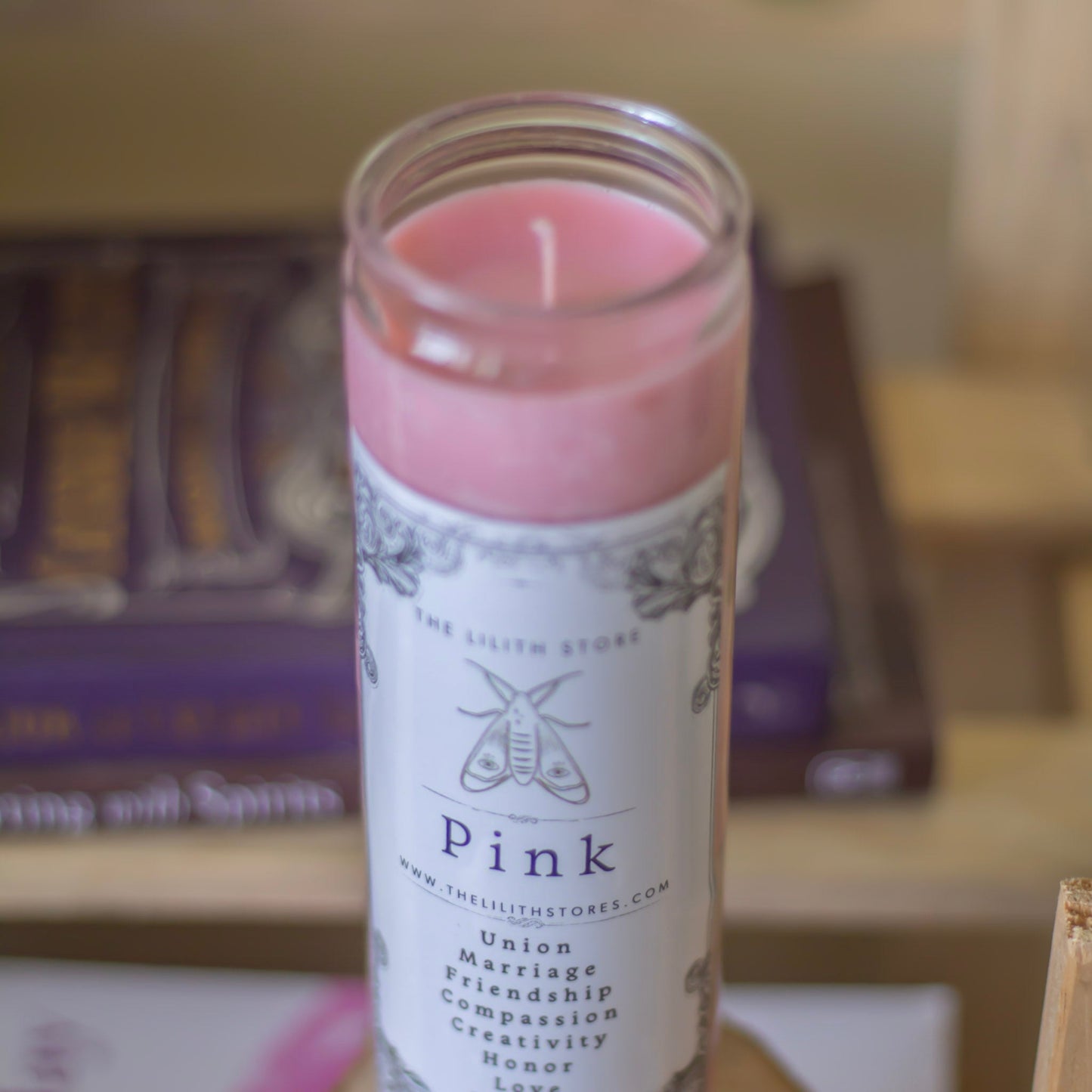 Pink Tall Glass Candle | Soy Wax Candles