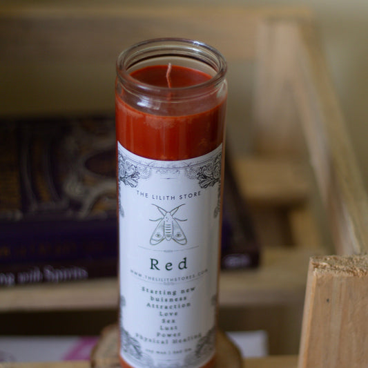 Red Tall Glass Candle | Soy Wax Candles