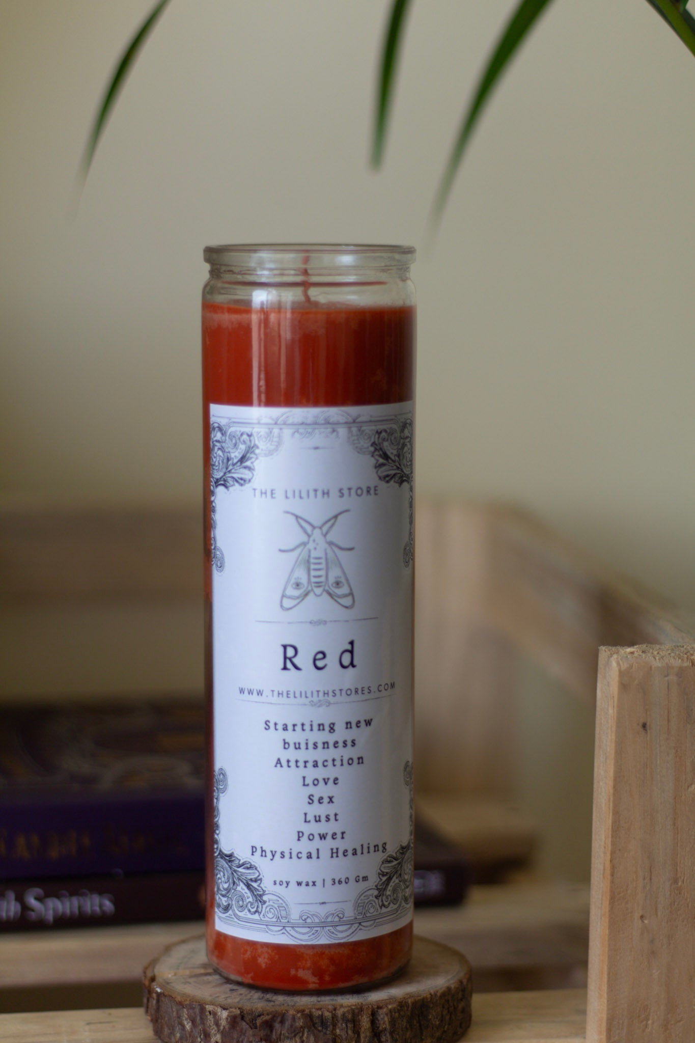 Red Tall Glass Candle | Soy Wax Candles