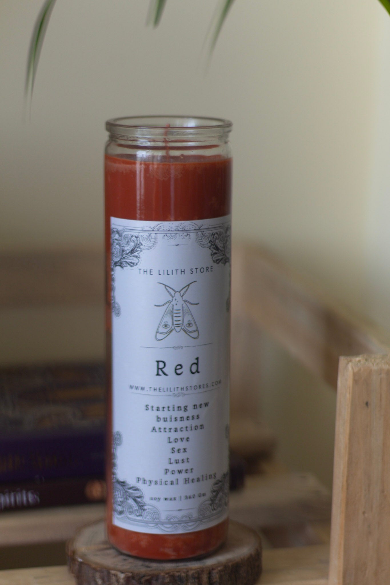 Red Tall Glass Candle | Soy Wax Candles