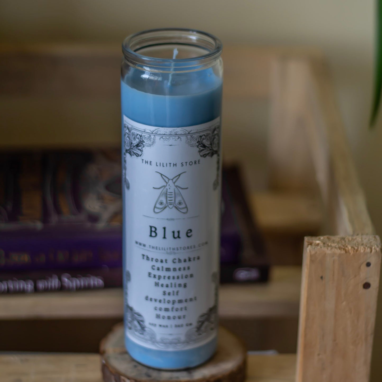 Blue Tall Glass Candle | Soy Wax Candles