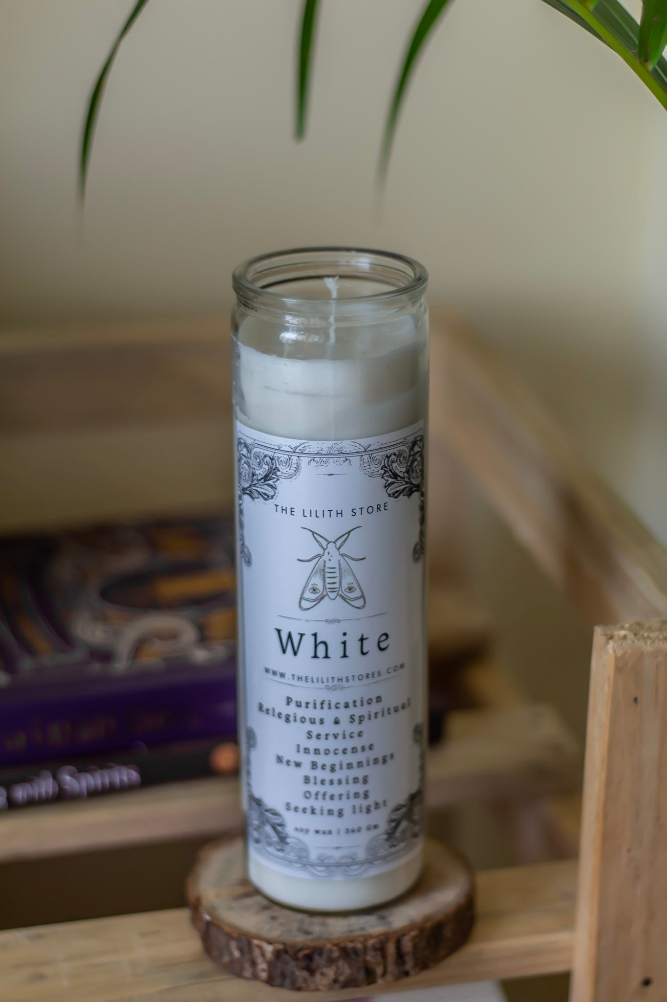 White Tall Glass Candle | Soy Wax Candles
