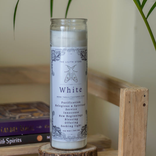 White Tall Glass Candle | Soy Wax Candles
