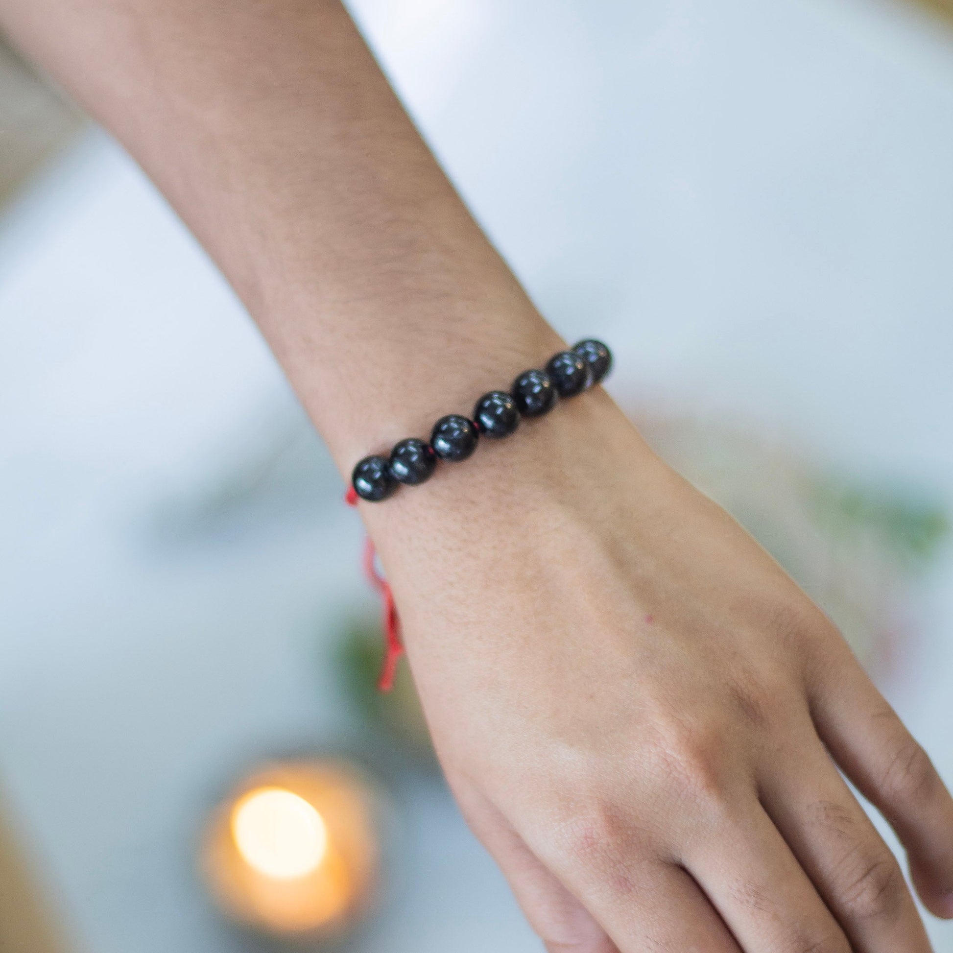 Black Tourmaline Bead Rakhi Crystal & Stones