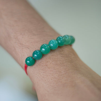 Green Jade Bead Rakhi Crystal & Stones