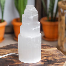 Load image into Gallery viewer, Selenite Tower white light Lamp | 20 Cm | Large Size