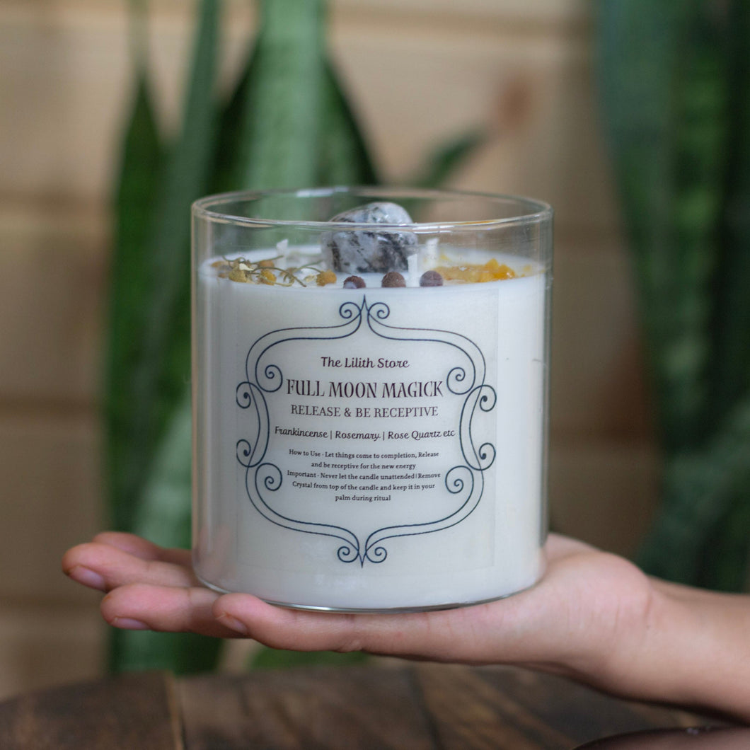 Full Moon Magick Intention Candle | Ritual Candle