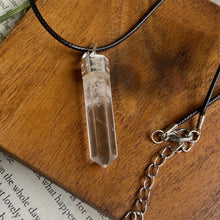 Load image into Gallery viewer, Clear Quartz Pencil Pendant with leather cord | Master Healer