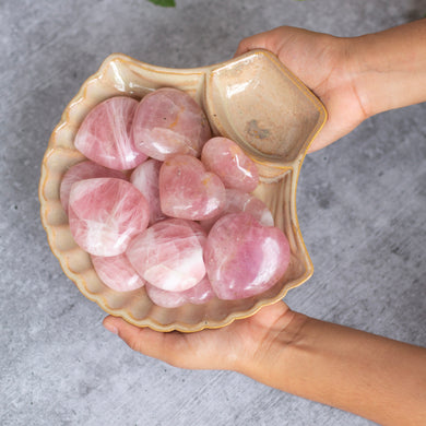 Deep Pink Rose Quartz Heart | Stone of Love & SelfLove