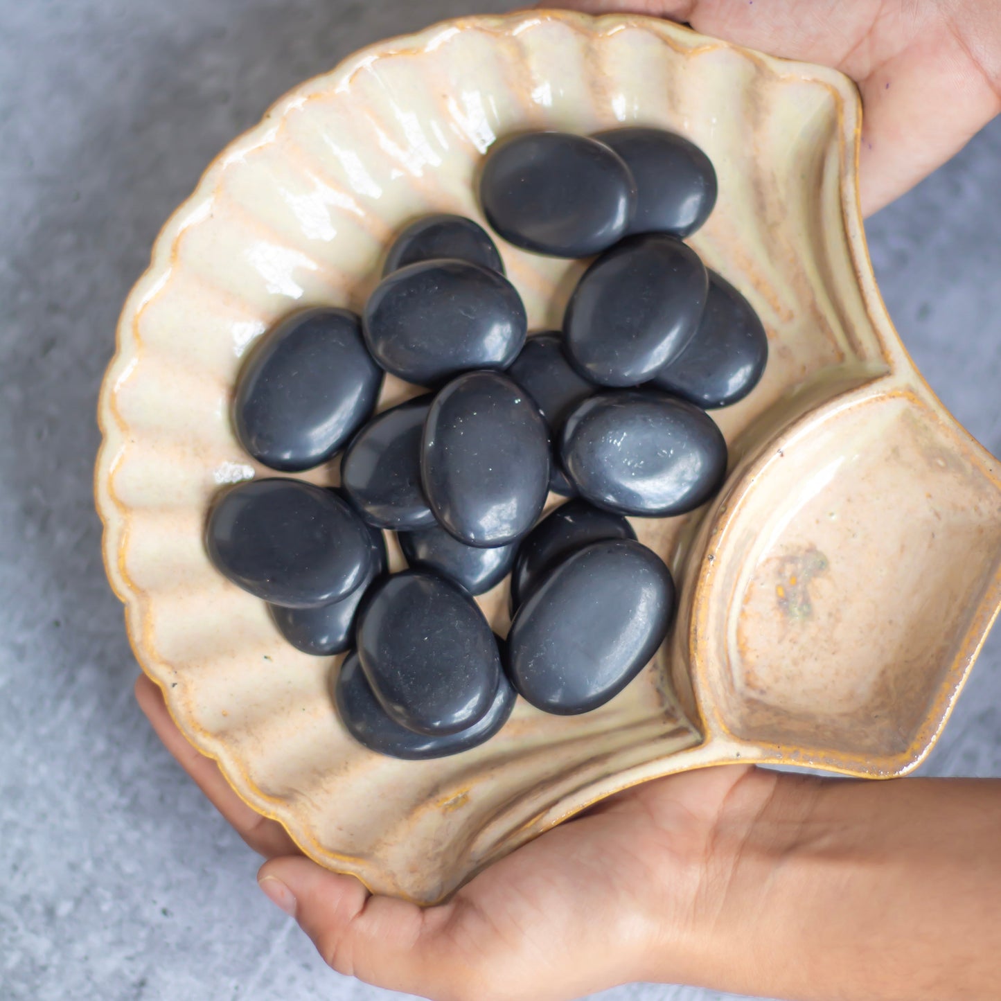 Black Tourmaline Worry Stone | For Protection & Grounding Crystal Stones