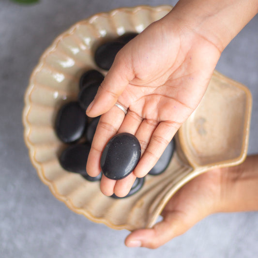 Black Tourmaline Worry Stone | For Protection & Grounding Crystal Stones