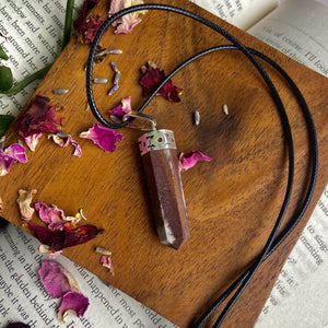 Narmada Pencil Pendant with leather cord | Focus & Concentration